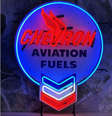 Enseigne Chevron Aviation Fuel