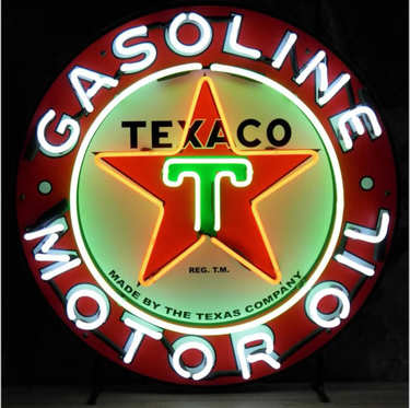 Enseigne Texaco Gasoline Motor Oil